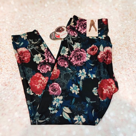 Bally Blue Ivy Floral Slimtek Ankle Leggings NWT - Picture 2 of 8